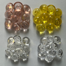Load image into Gallery viewer, 10 Clear Domed Shank Quality Buttons 15mm 14mm 13mm Wide Dresses Tops Coats Babies Blazers Shirt Sewing Craft
