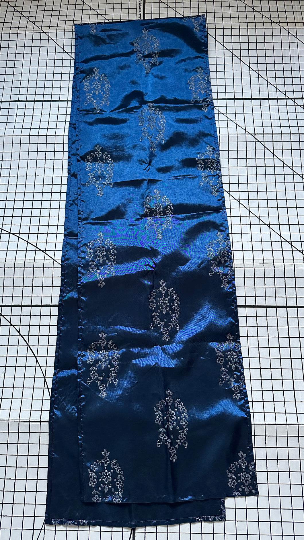 Blue Flower Table Runner Clothing 12” x 86”