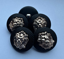 Load image into Gallery viewer, 6 10 20 BIG CAT Silver Gold Black 18mm 21mm Wide Shank Buttons Jaguar Tiger Lion Cheetah Leopard Panther Puma Coats Blazers Jackets Suits
