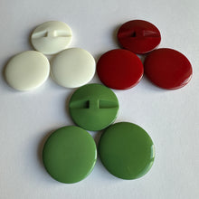 Load image into Gallery viewer, 1 3 5 White Burgundy Green 38mm Wide Beautiful Buttons for Sewing Craft Cards Coat Shirt Jacket
