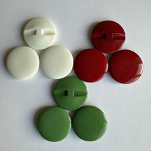 Load image into Gallery viewer, 1 3 5 White Burgundy Green 38mm Wide Beautiful Buttons for Sewing Craft Cards Coat Shirt Jacket
