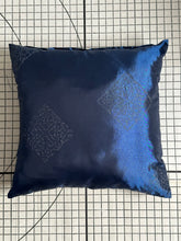Load image into Gallery viewer, Decorative Handmade Pillow Cushion Cover 16” x 16” 18” x 18” 20” x 20” Blue Square Diamond
