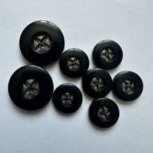Load image into Gallery viewer, 2 6 GREY Black 15mm 23mm Wide Quality Beautiful Buttons Jacket Shirt Sewing Craft Costume
