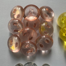 Load image into Gallery viewer, 10 Clear Domed Shank Quality Buttons 15mm 14mm 13mm Wide Dresses Tops Coats Babies Blazers Shirt Sewing Craft
