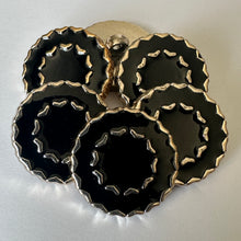 Load image into Gallery viewer, 5pcs BLACK LIGHT GOLD 25mm Wide Shank Chain Buttons Sewing Craft Coat Jacket Costume
