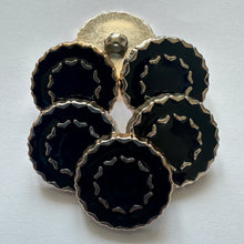 Load image into Gallery viewer, 5pcs BLACK LIGHT GOLD 25mm Wide Shank Chain Buttons Sewing Craft Coat Jacket Costume
