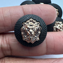Load image into Gallery viewer, 6 10 20 BIG CAT Silver Gold Black 18mm 21mm Wide Shank Buttons Jaguar Tiger Lion Cheetah Leopard Panther Puma Coats Blazers Jackets Suits
