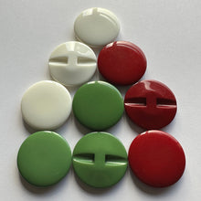 Load image into Gallery viewer, 1 3 5 White Burgundy Green 38mm Wide Beautiful Buttons for Sewing Craft Cards Coat Shirt Jacket
