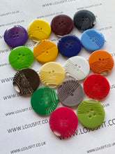 Load image into Gallery viewer, 1pc Stripes Across Plastic Buttons 31mm for Sewing Craft Jacket Shirt Skirt Trousers Coat Many Colours
