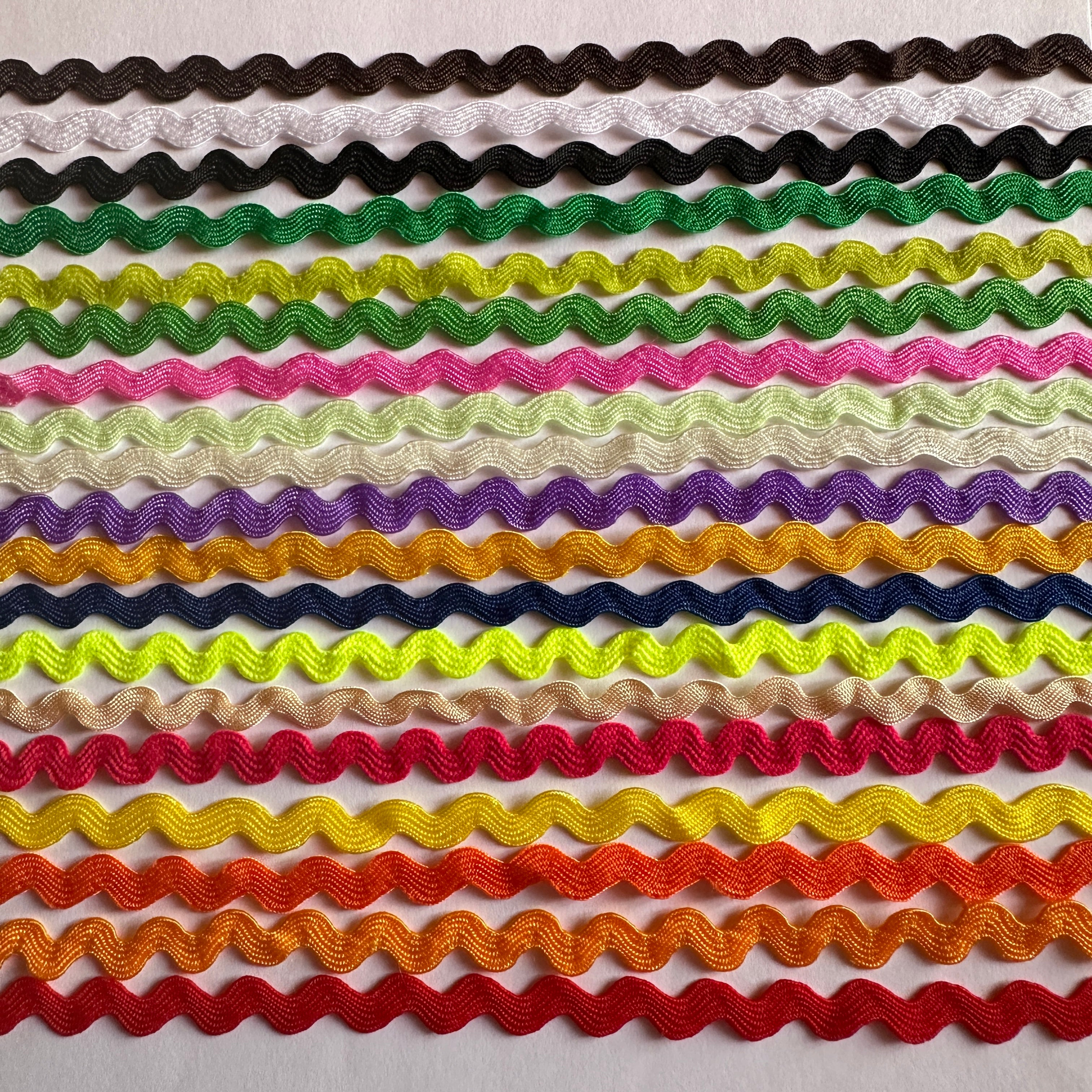 1 yards Ric Rac Trims 6mm Wide Many Colours Zig Zag Braid Ricrac Trimm ...