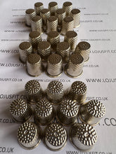 Load image into Gallery viewer, 3 5 10 Silver Metal Thimbles 17mm - 19mm Finger Protector Hand Stitching Sewing Craft
