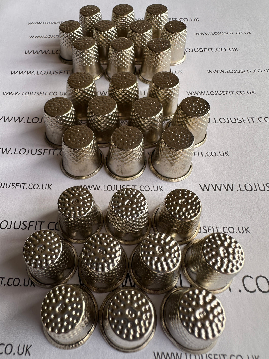3 5 10 Silver Metal Thimbles 17mm - 19mm Finger Protector Hand Stitching Sewing Craft
