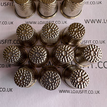 Load image into Gallery viewer, 3 5 10 Silver Metal Thimbles 17mm - 19mm Finger Protector Hand Stitching Sewing Craft
