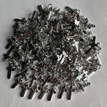 Load image into Gallery viewer, 10 20 SPIRITUAL SILVER CROSS Crucifix 20mm x 11mm Faith Delivery Protections Praying Prayer Fasting Crosses Christmas Naming Ceremony
