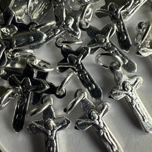 Load image into Gallery viewer, 10 20 SPIRITUAL SILVER CROSS Crucifix 20mm x 11mm Faith Delivery Protections Praying Prayer Fasting Crosses Christmas Naming Ceremony
