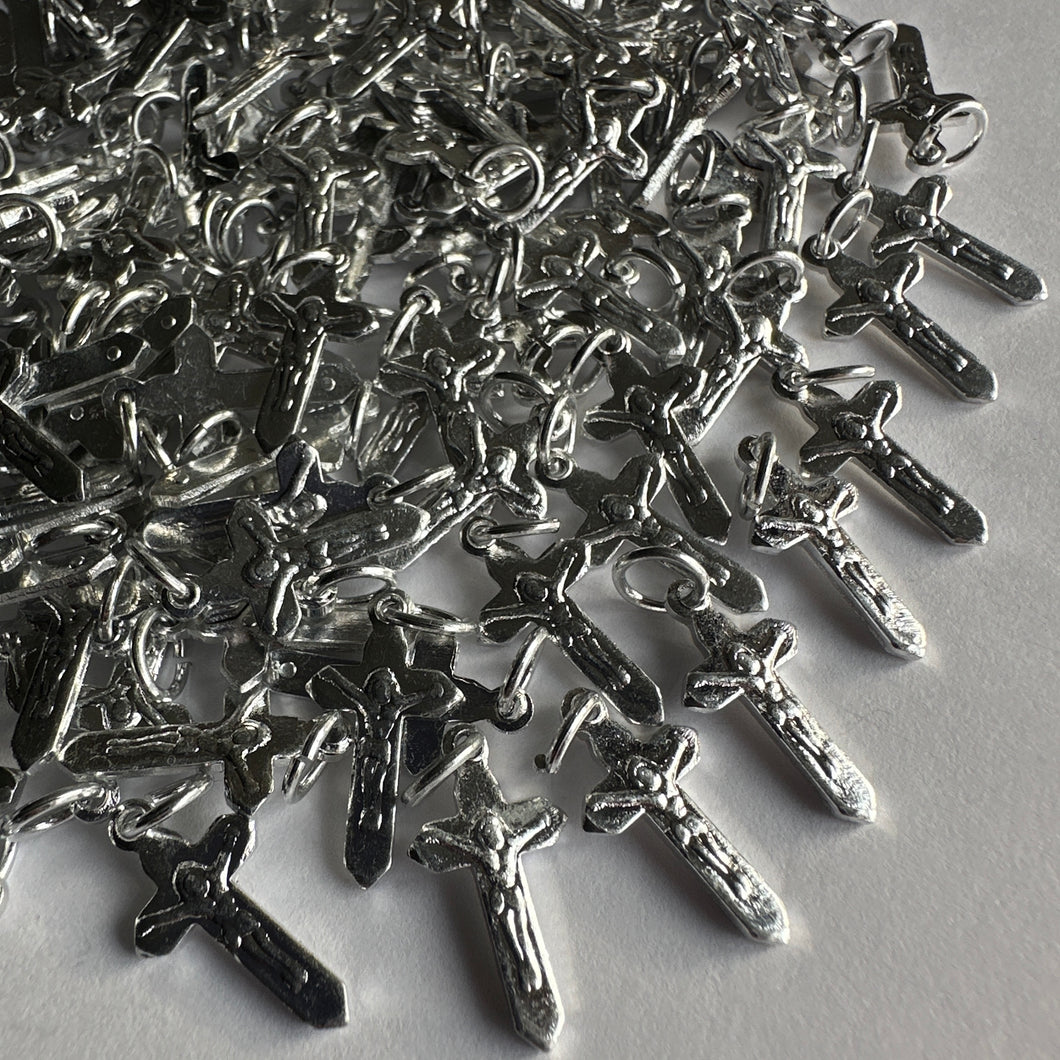 10 20 SPIRITUAL SILVER CROSS Crucifix 20mm x 11mm Faith Delivery Protections Praying Prayer Fasting Crosses Christmas Naming Ceremony