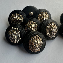 Load image into Gallery viewer, 6 10 20 BIG CAT Silver Gold Black 18mm 21mm Wide Shank Buttons Jaguar Tiger Lion Cheetah Leopard Panther Puma Coats Blazers Jackets Suits
