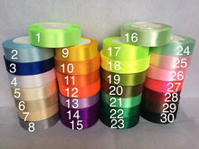 Load image into Gallery viewer, 25mm FULL ROLL Lovely Satin Ribbon 25mm Wide Single Faced 25 metres Tape Trim Assorted Colours
