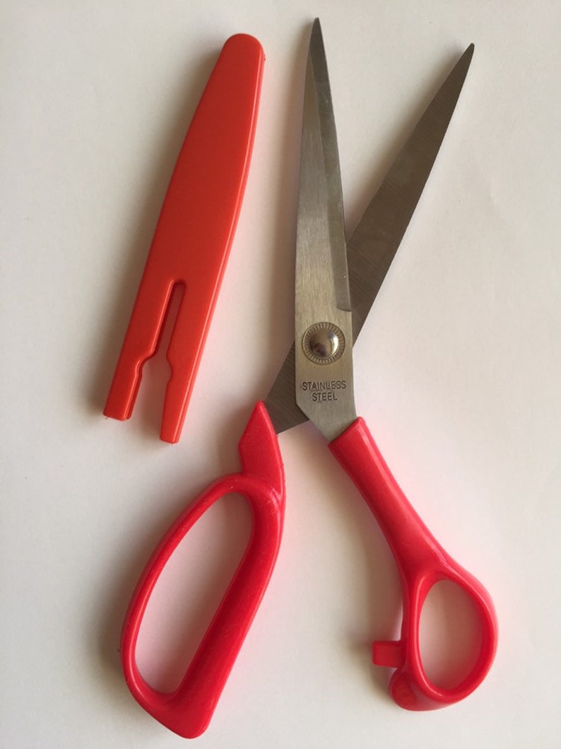 Dependable Industries 3 Pack All Purpose Stainless Steel Scissors Crafts Home Office Sewing, Red