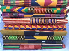 Load image into Gallery viewer, 1yard 2yards Lovely Beautiful African Kente Ankara Quality Cotton Fabric Sold By 1 yard 2 yards
