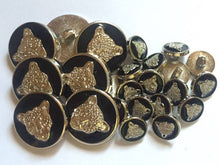 Load image into Gallery viewer, 5 10 20 BIG CAT Silver Black 13mm 25mm Wide Shank Quality Buttons Jaguar Tiger Lion Cheetah Leopard Panther Puma Coats Blazers Jackets Suits
