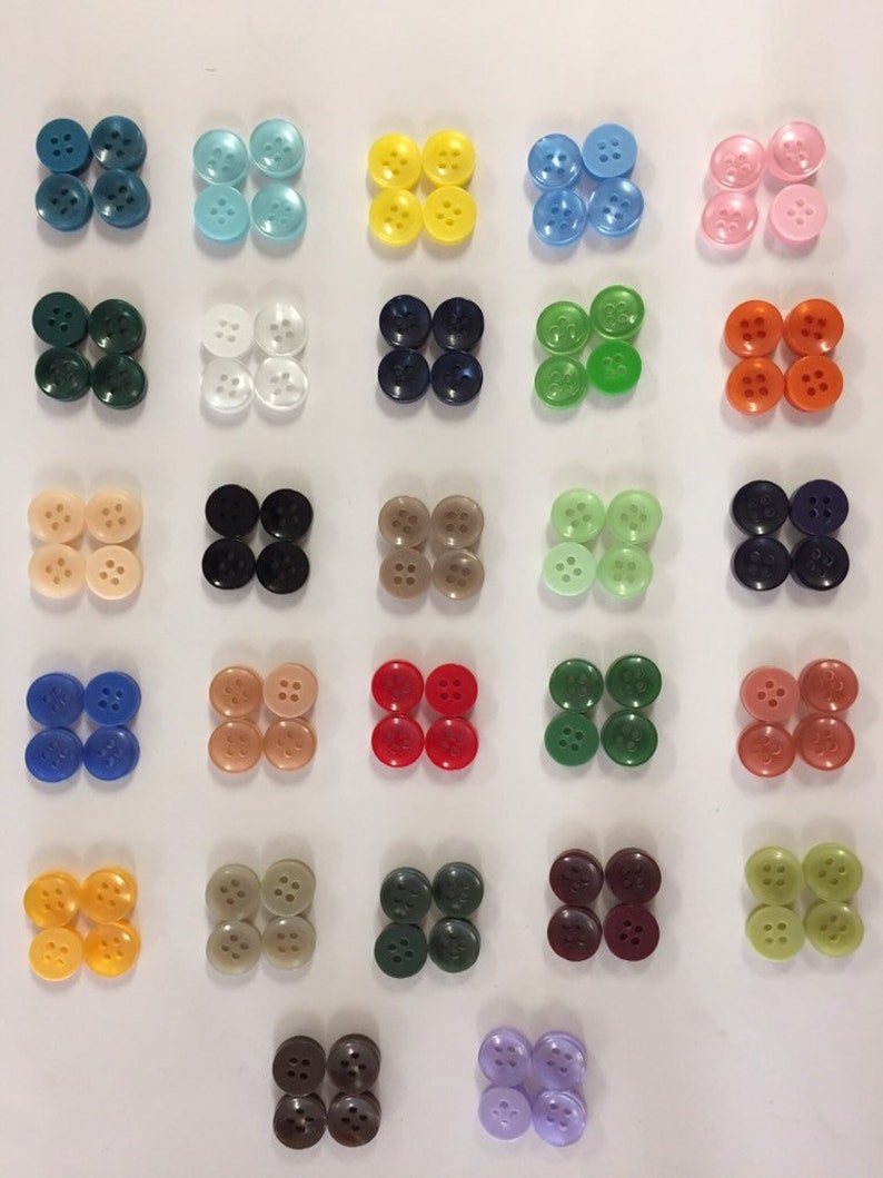 50 100 Beautiful 12mm Wide Quality Buttons Shirt Sewing Craft 4 Holes More Colours Here Too
