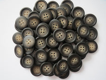 Load image into Gallery viewer, 10 Lovely BLACK Buttons for Sewing Craft Cards Coat Shirt Jacket 25mm
