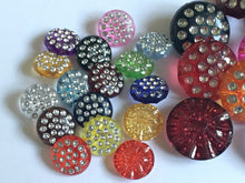 Load image into Gallery viewer, 10 Round Shank Deep Rhinestone 1 Hole Quality Buttons 15mm 25mm Different Colours Dresses Tops Coats Babies Blazers Shirt Sewing Craft
