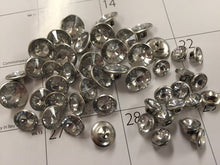 Load image into Gallery viewer, 10 20 50 100 Silver Shank Diamante Quality Buttons 9mm 11mm 13mm Wide Dresses Tops Coats Babies Blazers Shirt Sewing Craft
