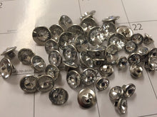 Load image into Gallery viewer, 10 20 50 100 Silver Shank Diamante Quality Buttons 9mm 11mm 13mm Wide Dresses Tops Coats Babies Blazers Shirt Sewing Craft
