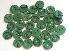 Load image into Gallery viewer, 10 FACE DARK GREEN 14mm Wide Clown Nose Quality Beautiful Buttons Jacket Shirt Sewing Craft 2 Holes
