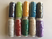 Load image into Gallery viewer, 10 REELS SMOCKING SHIRRING Gathering Elastic Assorted Colours Sewing Thread Spools Craft
