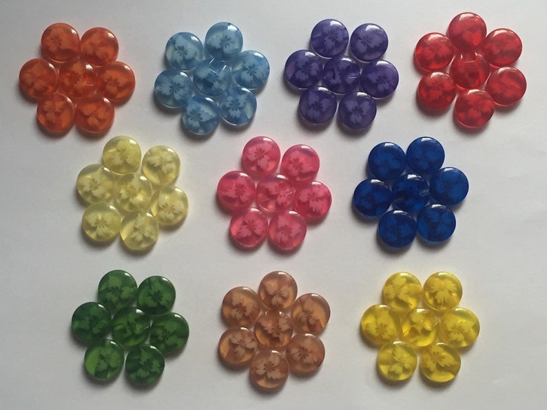 10 20 Round Buttons 14mm for Sewing Craft Jacket Shirt Skirt Trousers Coat Flat Bottom 1 hole Different Colours Also Available