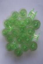 Load image into Gallery viewer, 10 20 CLEAR GREEN PLASTIC Bobbins Sewing Machine Bobbin Fit Brother Singer Toyota Janome etc
