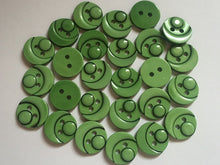 Load image into Gallery viewer, 10 FACE GREEN 14mm Wide Clown Nose Quality Beautiful Buttons Jacket Shirt Sewing Craft 2 Holes
