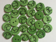 Load image into Gallery viewer, 10 FACE GREEN 14mm Wide Clown Nose Quality Beautiful Buttons Jacket Shirt Sewing Craft 2 Holes
