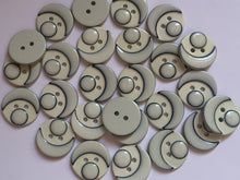 Load image into Gallery viewer, 10 FACE IVORY WHITE 18mm Wide Clown Nose Quality Beautiful Buttons Jacket Shirt Sewing Craft 2 Holes
