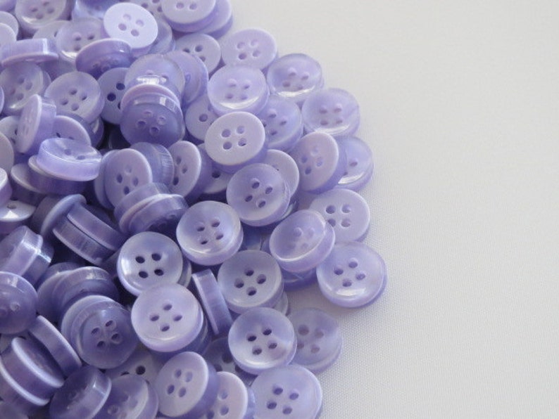 50 100 LILAC Quality Buttons Shirt Sewing Craft 12mm Wide More Colours Also Available