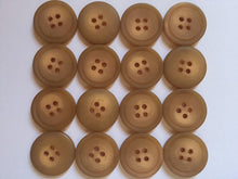 Load image into Gallery viewer, 10 20 BROWN 21mm Wide Quality Beautiful Buttons Jacket Shirt Sewing Craft 4 Holes
