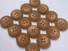 Load image into Gallery viewer, 10 20 BROWN 21mm Wide Quality Beautiful Buttons Jacket Shirt Sewing Craft 4 Holes
