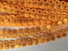 Load image into Gallery viewer, 1m Quality ORANGE Lace Trims 22mm Wide Scrapbooking Cardmaking Wedding Home Decor Sewing Craft Projects
