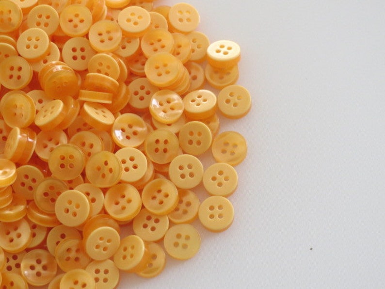50 100 ORANGE Quality Buttons Shirt Sewing Craft 12mm Wide More Colours Also Available