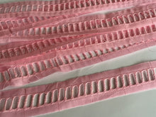 Load image into Gallery viewer, 1 yard PINK Ladder Trims 25mm Wide Trimmings Dresses Tops Trousers Skirts Scrapbooking Cardmaking Wedding Sewing Craft Projects
