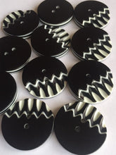 Load image into Gallery viewer, 10 20 BLACK WHITE PIANO 25mm Wide Beautiful Buttons for Sewing Craft Cards Coat Shirt Jacket
