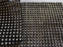 Load image into Gallery viewer, 24 Rows Silver Rhinestone Trims On Black 125mm Wide 1 yard Sewing Craft
