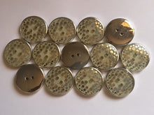 Load image into Gallery viewer, 10 Glitter Dots Silver Quality Buttons 26mm Wide Dresses Tops Coats Babies Blazers Shirt Sewing Craft
