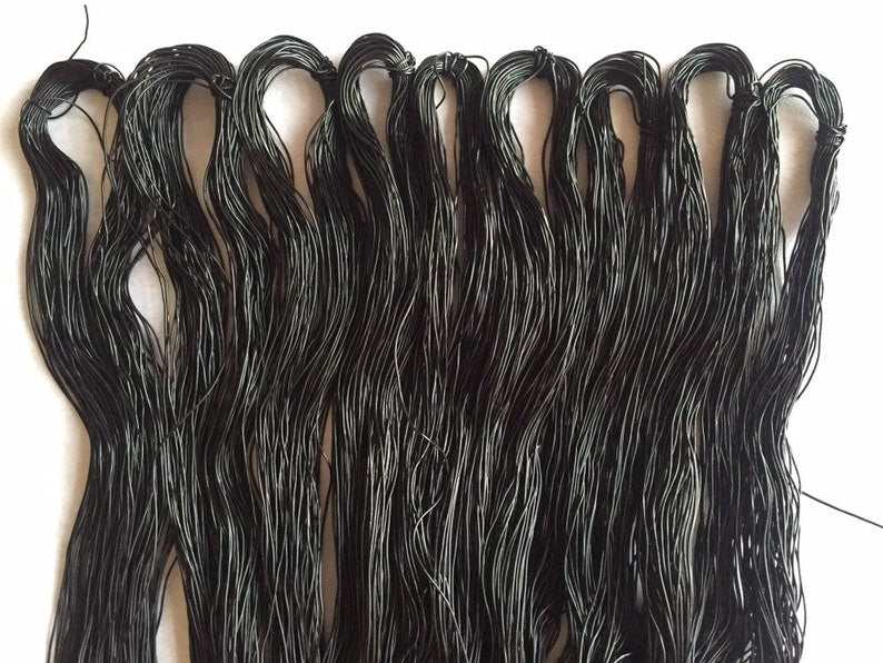 Afro African Black Rubber Hair Thread Vinyl Tubes Braiding Threading Lengthening Stretching Out Natural Hair Care Accessories Girls Ladies §