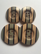 Load image into Gallery viewer, 3 5 10 SMALL LARGE Wooden Buttons Sewing Craft 31mm 38mm wide 4 holes
