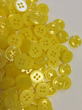 Load image into Gallery viewer, 50 100 YELLOW Quality Buttons Shirt Sewing Craft 12mm Wide More Colours Also Available
