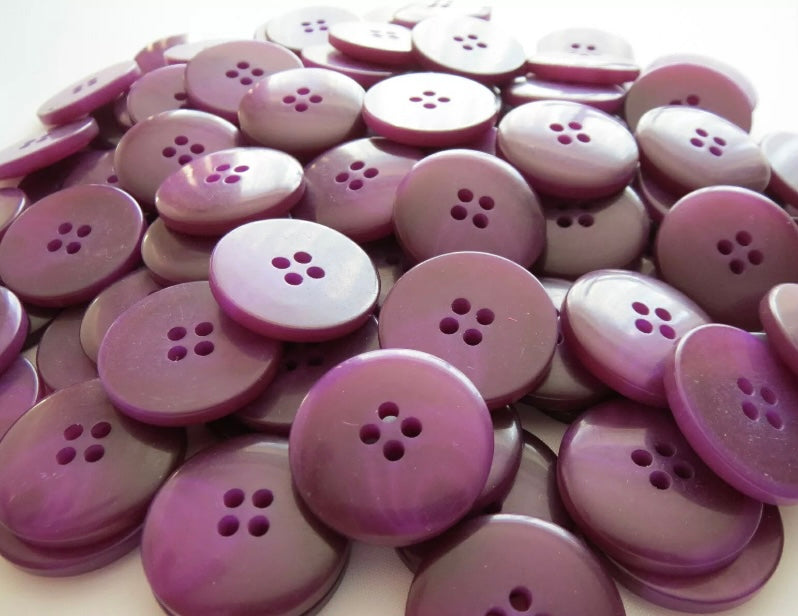 1 PURPLE Large Buttons 25mm Wide Sewing Craft Cards Art Jacket
